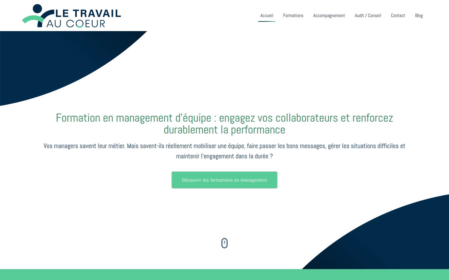 Page d’accueil du site Le travail au coeur